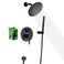 sumerain Black Shower Fixtures Matte Black Shower Faucet Set Black Shower System with Rain Shower and Handheld