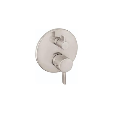 hansgrohe Ecostat Modern Thermostatic Shower Valve Trim with Temperature Control and Diverter in Brushed Nickel 04231820