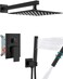 Aolemi Shower Faucet Set High Pressure Shower System with 2in1 Handheld Sprayer Wall Mount Fixture Combo with Roughin Valve 12 Inch Shower Head Matte Black