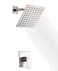 SUMERAIN Shower Faucet Brushed Nickel Single Function Shower Trim Kit with Roughin Valve 8 Square High Pressure Rain Shower Head