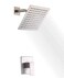 SUMERAIN Shower Faucet Brushed Nickel Single Function Shower Trim Kit with Roughin Valve 8 Square High Pressure Rain Shower Head