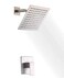 SUMERAIN Shower Faucet Brushed Nickel Single Function Shower Trim Kit with Roughin Valve 8 Square High Pressure Rain Shower Head