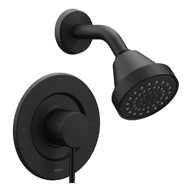 Moen Align Matte Black PosiTemp Pressure Balancing Modern Shower Trim Kit Valve Required T2192BL