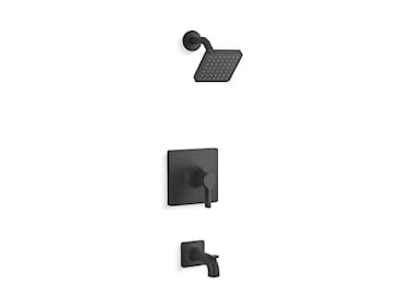 KOHLER TS281274GBL Venza RiteTemp Bath and Shower Trim Kit Bath Shower Faucet Set 175 GPM Matte Black