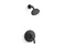 KOHLER TS273924GBL Simplice RiteTemp Shower Trim Set with SingleFunction Showerhead 175 GPM Includes Faceplace with Level Handle and Shower Arm and Flange Matte Black