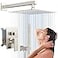EMBATHER Shower System 12 Shower Faucet Set for Bathroom Luxury Rain Mixer Combo Set Wall Mounted Rainfall Square Shower Head Easy Installation Contain Roughin Valve Trim Brushed Nickel
