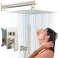 EMBATHER Shower System 12 Shower Faucet Set for Bathroom Luxury Rain Mixer Combo Set Wall Mounted Rainfall Square Shower Head Easy Installation Contain Roughin Valve Trim Brushed Nickel