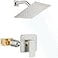 Heyalan Shower Faucet Set with Valve Bathroom Rainfall Shower System Wall Mount Single Handle Shower Trim Kit Rainfall Fixed Shower Head 8 Inch Square Shower HeadBrushed Nickel