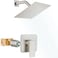 Heyalan Shower Faucet Set with Valve Bathroom Rainfall Shower System Wall Mount Single Handle Shower Trim Kit Rainfall Fixed Shower Head 8 Inch Square Shower HeadBrushed Nickel