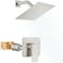 Heyalan Shower Faucet Set with Valve Bathroom Rainfall Shower System Wall Mount Single Handle Shower Trim Kit Rainfall Fixed Shower Head 8 Inch Square Shower HeadBrushed Nickel
