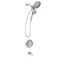 Moen Engage MultiFunction Handshower and Rainfall Shower Head Trim Combo with Handle Tub Spout Metal Hose and Valve Brushed Nickel 82304SRN