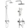 gotonovo Shower Faucet Sets SUS 304 Stainless Steel Rain Shower System 3 Triple Function with 8 Rain Shower Head Adjustable Handheld Shower Spray Brushed Nickel