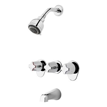 Pfister PfisterGeneral Tub Shower Trim Kit Valve Not Included 3Handle Polished Chrome Finish LG013410
