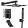 Airuida Bathtub Rain Shower System Set 3Function Mixer Shower Faucet with Waterfall Tub Spout10Inch WallMount Rainfall ShowerheadHandheld Combo SetRoughIn Valve IncludedMatte Black