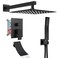 Airuida Bathtub Rain Shower System Set 3Function Mixer Shower Faucet with Waterfall Tub Spout10Inch WallMount Rainfall ShowerheadHandheld Combo SetRoughIn Valve IncludedMatte Black