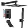 Airuida Bathtub Rain Shower System Set 3Function Mixer Shower Faucet with Waterfall Tub Spout10Inch WallMount Rainfall ShowerheadHandheld Combo SetRoughIn Valve IncludedMatte Black