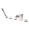 sumerain Roman Tub Faucet with Hand Shower Waterfall Tub Filler Deck Mount Brushed Nickel SUMERAIN