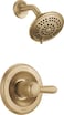 Delta Lahara 14 Series 5Setting Shower Faucet Set Brushed Gold Shower Head and Handle Set Valve Trim Kit Champagne Bronze T14238CZ Valve Not Included