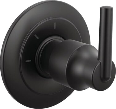 Delta Faucet Trinsic 3Setting Shower Handle Diverter Trim Kit Diverter Valve Trim Kit Black 3 Way Shower Diverter Delta Diverter Trim Matte Black T11859BL Valve Not Included