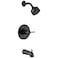 Delta Modern 14 Series Bathtub and Shower Faucet Set Matte Black Shower Head and Handle Set Valve Trim Kit Matte Black T14459BLPP Valve Not Included
