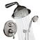 ELLOALLO Shower System Shower Faucet Sets Complete with Wall Mounted Shower Fixtures RoughIn Valve Body and Trim Kit Brushed Nickel