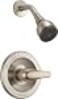 Peerless SingleHandle Shower Faucet Trim Kit with SingleSpray TouchClean Shower Head Brushed Nickel PTT188743BN Valve Not Included