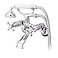 Kingston Brass KS266C Kingston Wall Mount Clawfoot Tub Faucet with Hand Shower Polished Chrome
