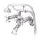 Kingston Brass KS266C Kingston Wall Mount Clawfoot Tub Faucet with Hand Shower Polished Chrome