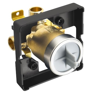 RJDIBAN Shower Valve for Delta R10000UNBXHF 3 Port 12 Inch Connection 1Pack R10000 Valve Kit Compatible with Delta MultiChoice 13 14 17 17T Shower Trim High Flow Brass Construction Without Stops