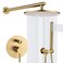 TRUSTMI 12 Inch Brushed Gold Rain Shower System Solid Brass Wall Mounted Shower Faucet Set with Handheld Spray cUPC AntiScald Pressure Balance Roughin Valve Trim Included