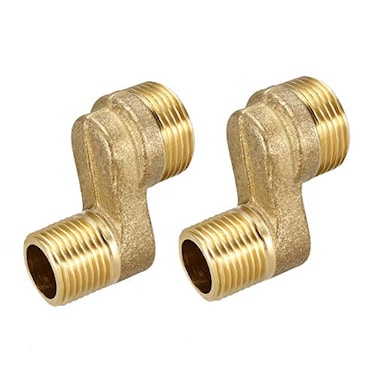 uxcell 2 Pcs Solid Brass Bathtub Shower Faucet Adjustable Swing Arm G12G34 Kitchen Adapter 822mm