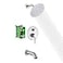 sumerain Tub Shower Faucet Set Brushed NickelHigh Flow Waterfall Tub Spout and High Pressure Rain ShowerSUMERAIN
