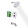 sumerain Tub Shower Faucet Set Brushed NickelHigh Flow Waterfall Tub Spout and High Pressure Rain ShowerSUMERAIN