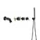 SUMERAIN Wall Mount Bathtub Faucet with Hand Shower3 Handle Tub Shower Faucet Matte Black High Flow Waterfall Tub Filler