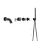 SUMERAIN Wall Mount Bathtub Faucet with Hand Shower3 Handle Tub Shower Faucet Matte Black High Flow Waterfall Tub Filler