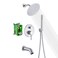 sumerain Brushed Nickel Shower System with Waterfall Tub Spout 8 Inches Rain Shower and Handheld