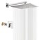GGStudy Brushed Nickel Shower Faucet Single Function Shower Trim Kit with Roughin Valve Shower Set Bath Rainfall Shower Faucet System 10 inch Square Stainless Steel Metal Shower Head