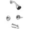 Glacier Bay Aragon 2Handle 1Spray Tub and Shower Faucet in Chrome Valve Included HD833X0001