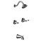 Design House Oakmont Bath and Shower Trim Kit with Valve DualHandle HighPressure Shower Head WaterSaving Polished Chrome WaterSense Design House 595694