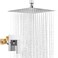 Airuida Shower Faucet Set and Handle Set Single Function Shower Trim Kit Ceiling Mount Rainfall Shower System with Male Threads and Roughin Valve 10 Inch Square Shower Head Chrome Polish