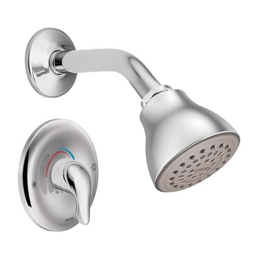 Moen Chateau Chrome Shower Trim Kit Single Handle PosiTemp EcoPerformance Valve Required Sold Separately TL182EP