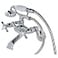 Kingston Brass KS286C ESSEX 3 to 9 Adjustable Centers Wall Mount Clawfoot Tub Filler with Hand Shower Polished Chrome