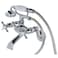 Kingston Brass KS286C ESSEX 3 to 9 Adjustable Centers Wall Mount Clawfoot Tub Filler with Hand Shower Polished Chrome
