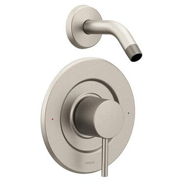 Moen Align Brushed Nickel PosiTemp Pressure Balancing Modern Shower Trim Kit without Showerhead Valve Required T2192NHBN