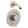 Moen Align Brushed Nickel PosiTemp Pressure Balancing Modern Shower Trim Kit without Showerhead Valve Required T2192NHBN