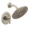 Moen Gibson Brushed Nickel 8Inch Wide High Pressure Modern Rainshower Shower Head Set with Lever Handle Kit for Bathtub Valve Required T3002EPBN
