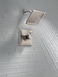 Delta Faucet Dryden 17 Series DualFunction Shower Trim Kit with SingleSpray TouchClean Shower Head Stainless T17251SS Valve Not Included