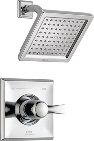 Delta Faucet Dryden 14 Series SingleFunction Shower Trim Kit with SingleSpray TouchClean Shower Head Chrome T14251 Valve Not Included