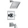 Delta Faucet Dryden 14 Series SingleFunction Tub and Shower Trim Kit with SingleSpray TouchClean Shower Head Chrome T14451 Valve Not Included