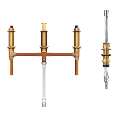 Moen 9796 Roman Tub with Hand Shower Diverter Installs on 10Inch Centers 12Inch CC Connection